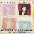 Jennifer Rush & Elton John - Flames of Paradise - Maxi 45T - CBS 1987 (VG/VG+)
