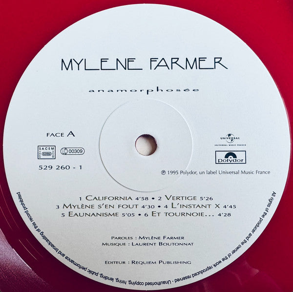 Mylène Farmer LP Anamorphosée vinyle rouge FNAC (M/M - Scellé)
