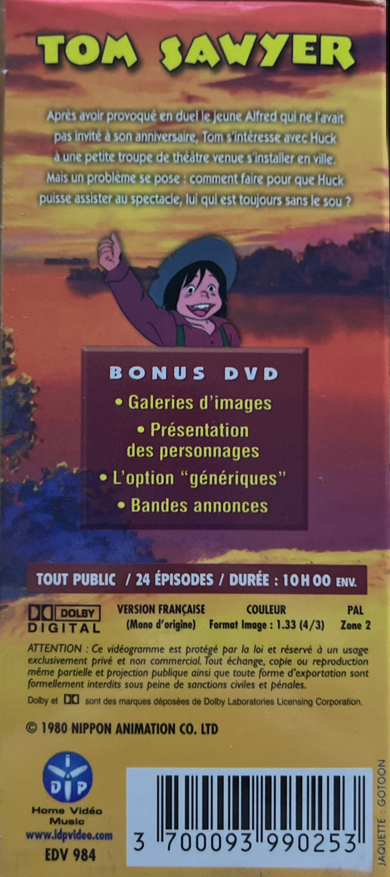 Coffret DVD - Tom Sawyer - L'Intégrale Partie 2 - Série Animée - Édition Française (M/M)