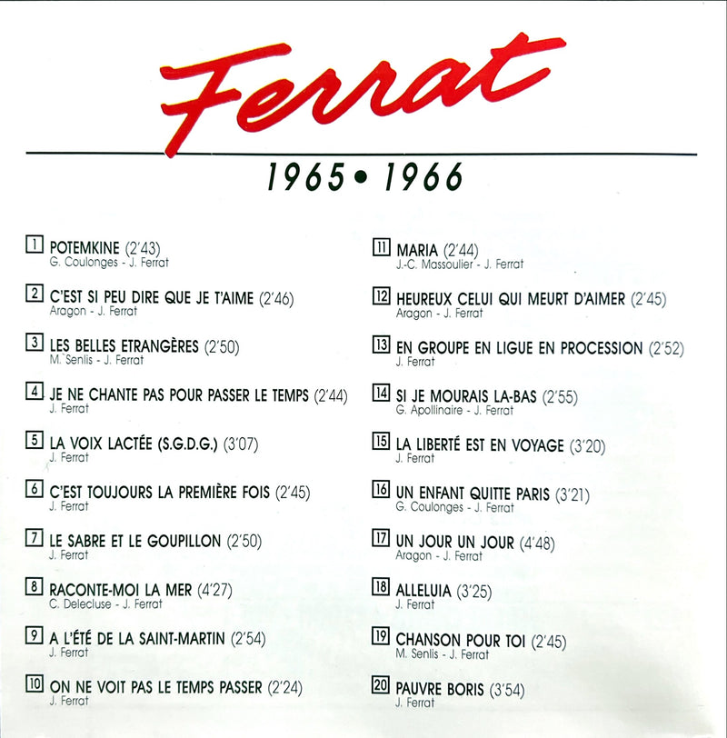 Jean Ferrat CD Ferrat 1965-1966 (NM/M)