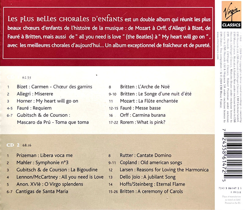 Compilation 2xCD Les Plus Belles Chorales d'Enfants (NM/NM)