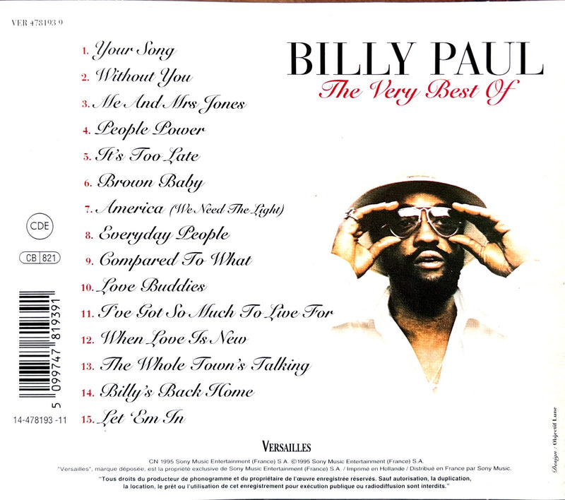 Billy Paul CD The Very Best Of (NM/NM)