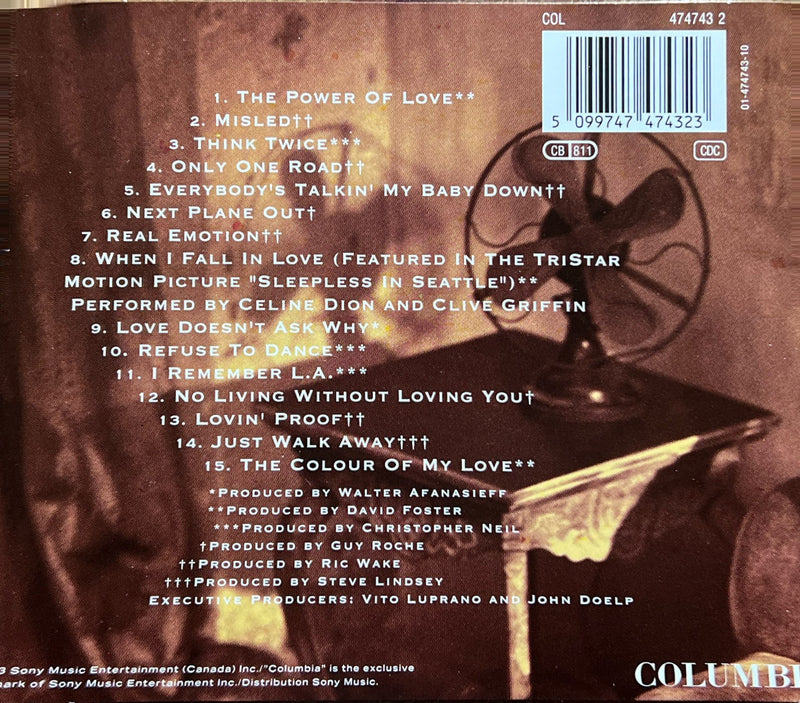 Céline Dion - CD - The Colour Of My Love (NM/NM)