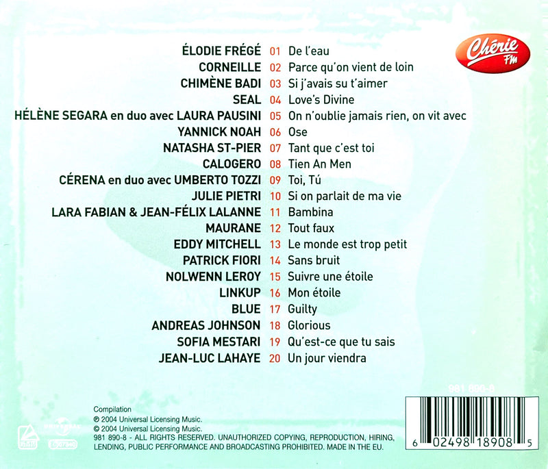 Les Plus Belles Voix 3 - Compilation Chérie FM 2004 - CD Album (NM/NM)