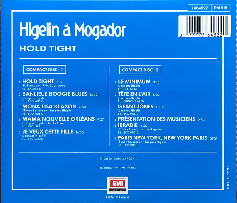 Jacques Higelin - 2 CD - Higelin À Mogador - Hold Tight (VG+/M)