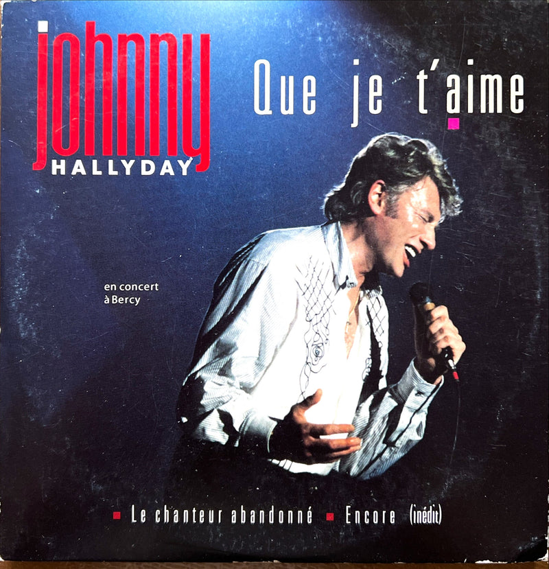 Johnny Hallyday - Que je t'aime (CD Single) 1988 - CD Replica (M/VG)