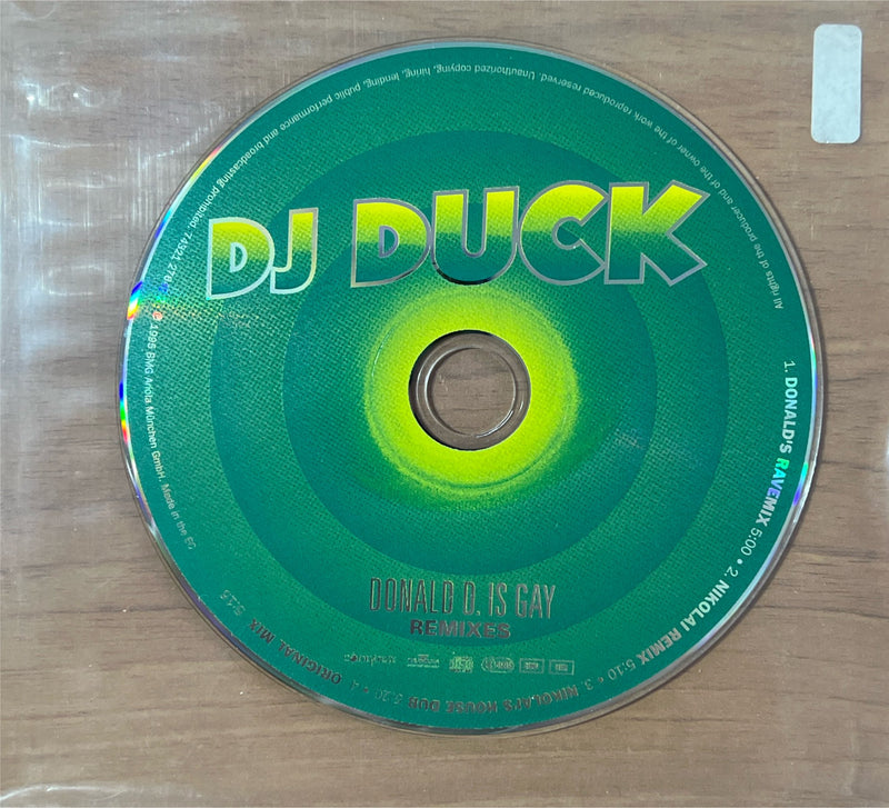 DJ Duck CD Maxi Donald D. Is Gay Remixes 1993 (NM/NM)