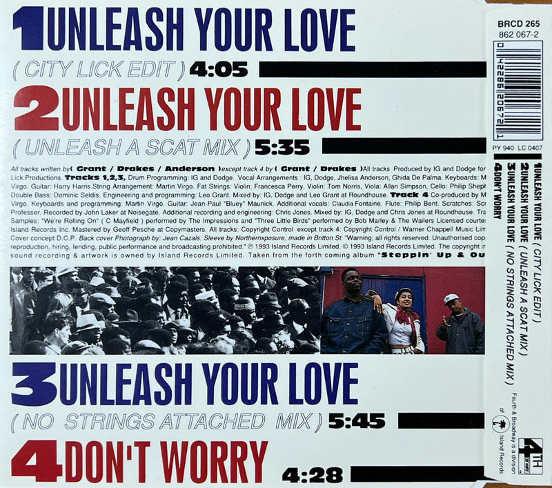 Dodge City CD Maxi Unleash Your Love 1993 Island (NM/NM)