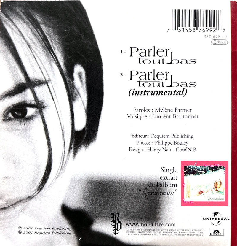 Alizée - Parler tout bas (CD Single) 2001 (M/VG)