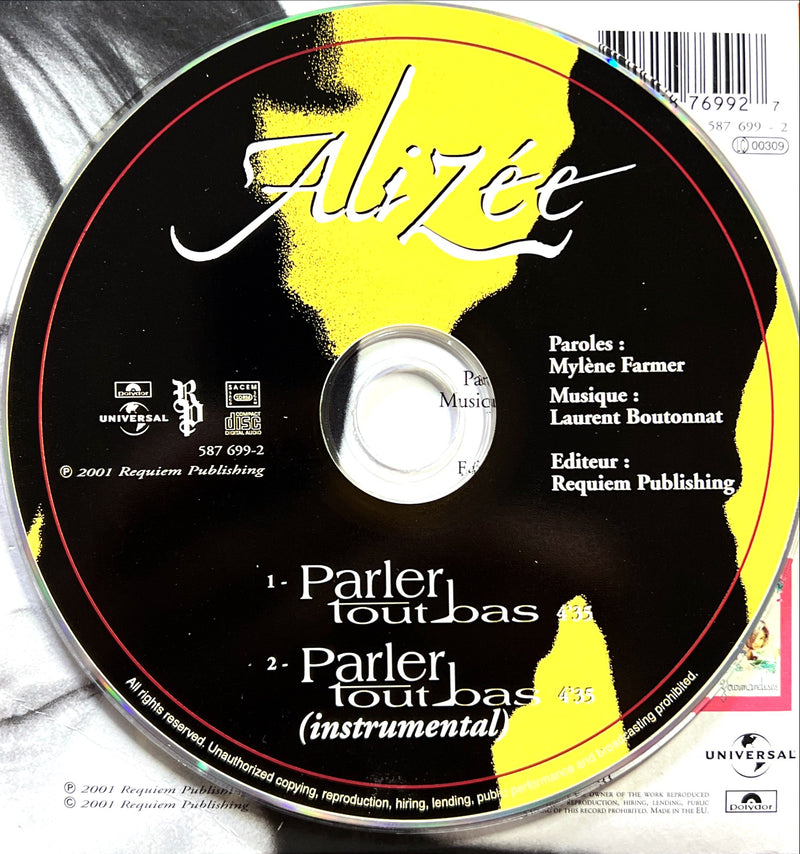 Alizée - Parler tout bas (CD Single) 2001 (M/VG)