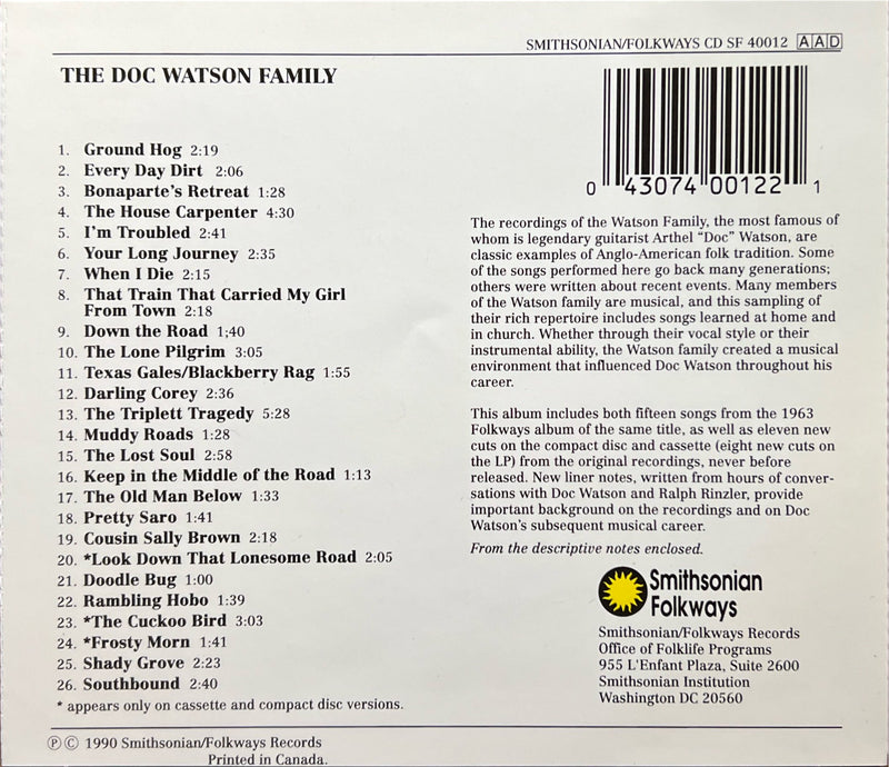 Doc Watson - CD - The Watson Family (NM/NM)