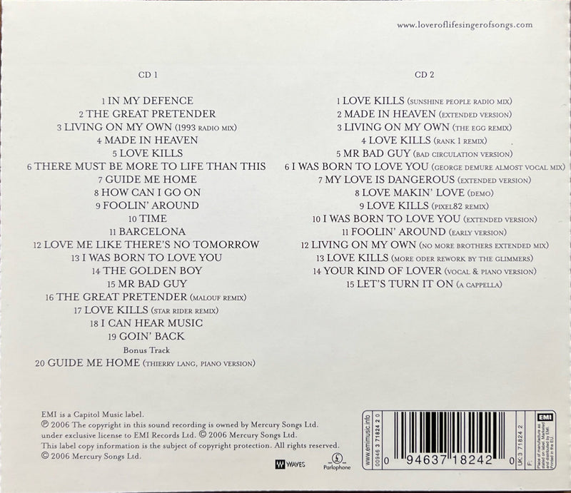 Freddie Mercury - 2CD - Lover of Life, Singer of Songs (NM/M)