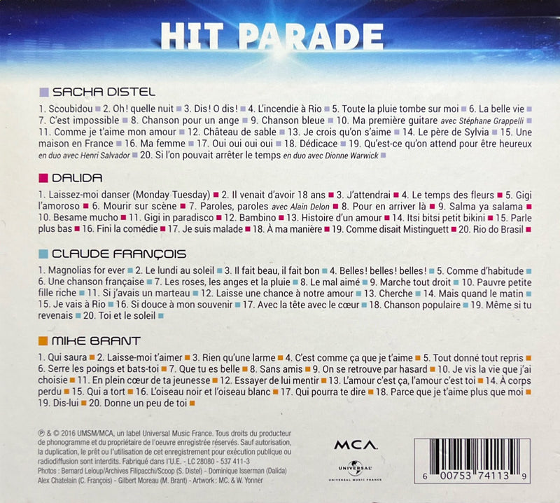 Hit Parade – Les Best Of 4CD Dalida Cloclo Distel Brant (NM/NM)