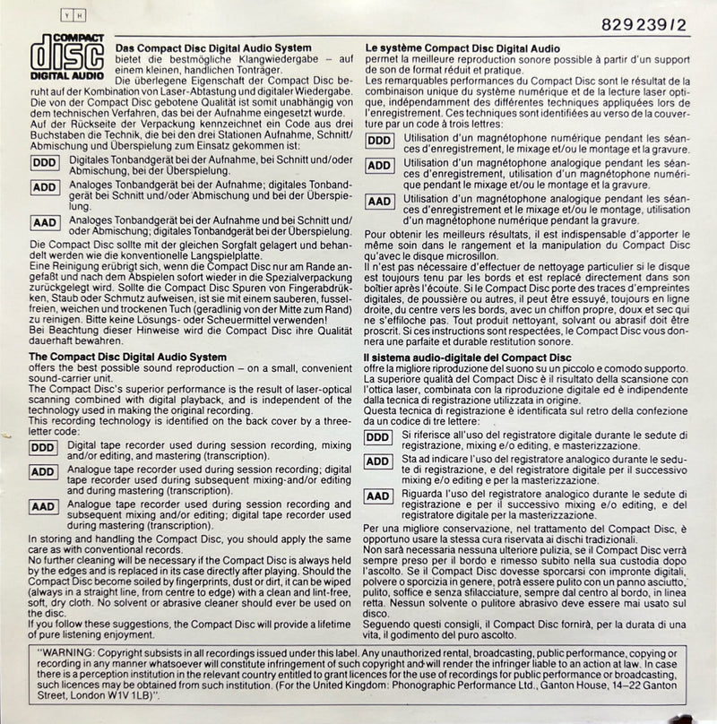 The Cure – Staring at the Sea: The Singles (CD 1986) (M/NM)