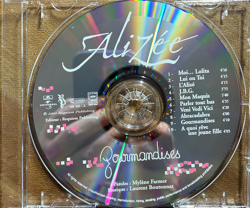 Alizée - CD - Gourmandises (M/NM)