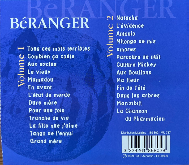 François Béranger - 2xCD - En Public 98 (NM/M)