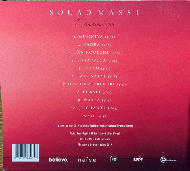 Souad Massi - CD - Oumniya (M/NM)