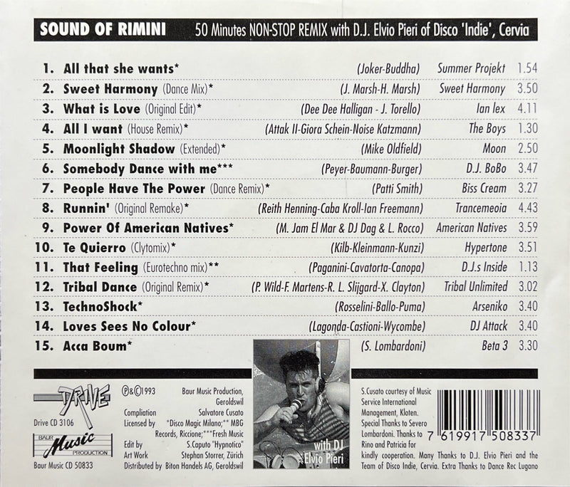 Sound Of Rimini - CD - 50 Minutes Non-Stop Remix (VG+/M)