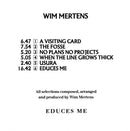 Wim Mertens - CD - Educes Me (NM/VG+)