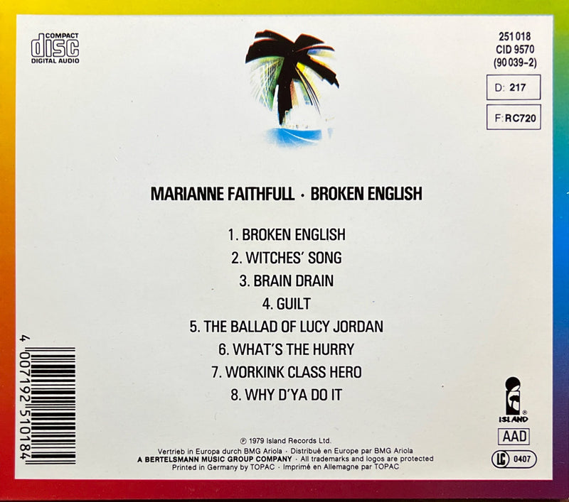 Marianne Faithfull - CD - Broken English (NM/M)