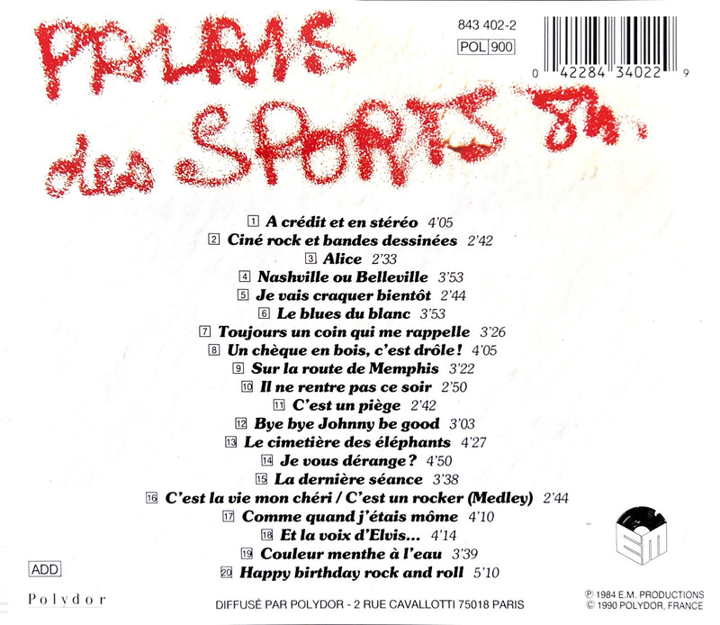 Eddy Mitchell CD Palais Des Sports 84 (M/VG+)