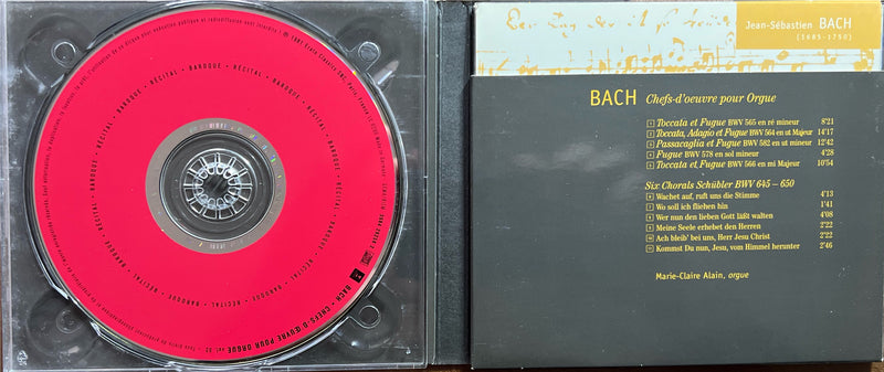 Jean-Sébastien Bach - CD - Chefs-d'Œuvre Pour Orgue (NM/VG+)