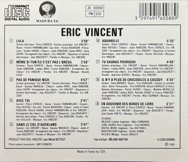 Eric Vincent - CD - Lula (M/M)