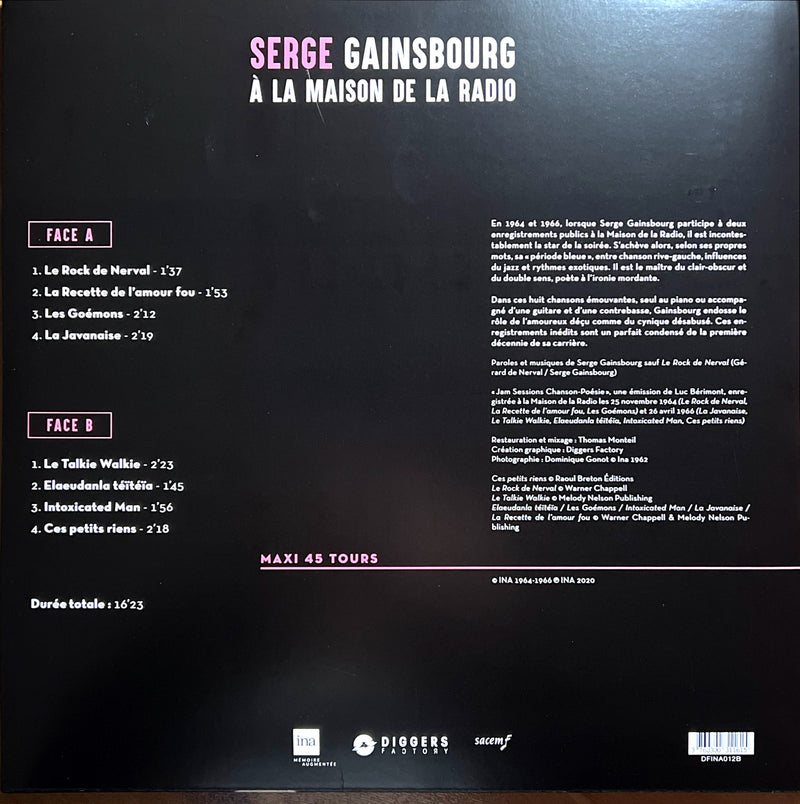 Serge Gainsbourg 12" À La Maison De La Radio - Tirage Limité - Vinyle de couleur