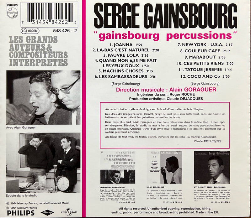 Serge Gainsbourg - CD - Gainsbourg Percussions (NM/NM)