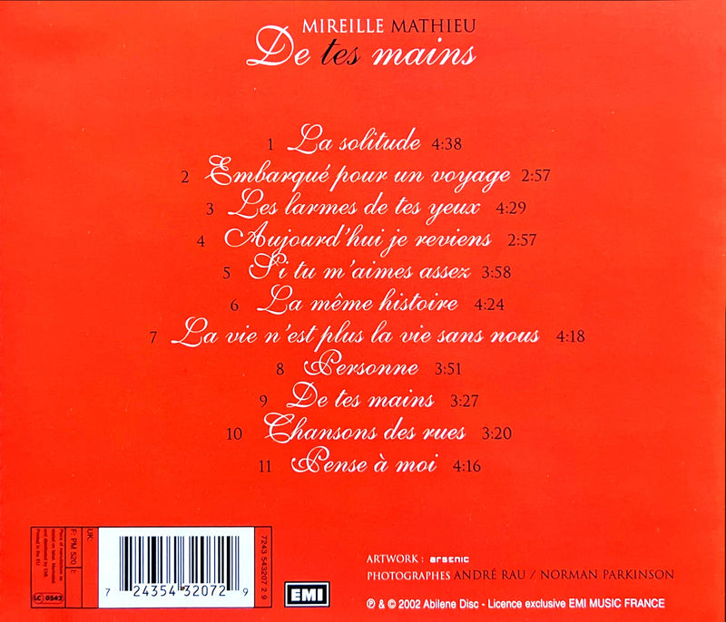 Mireille Mathieu CD De Tes Mains (NM/NM)