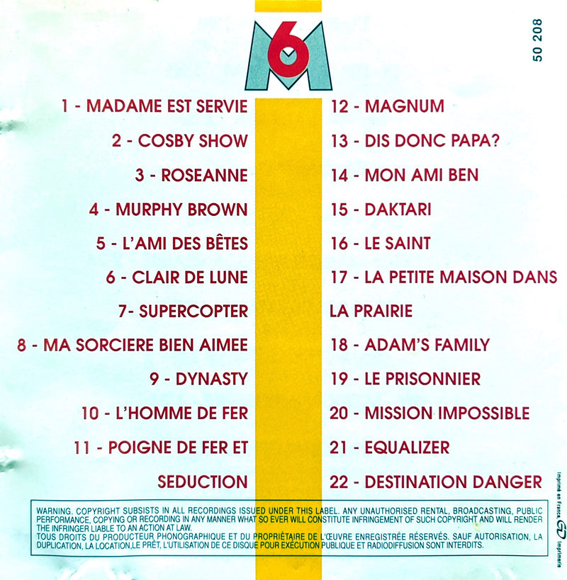 Compilation CD Les Séries M6 (NM/NM)