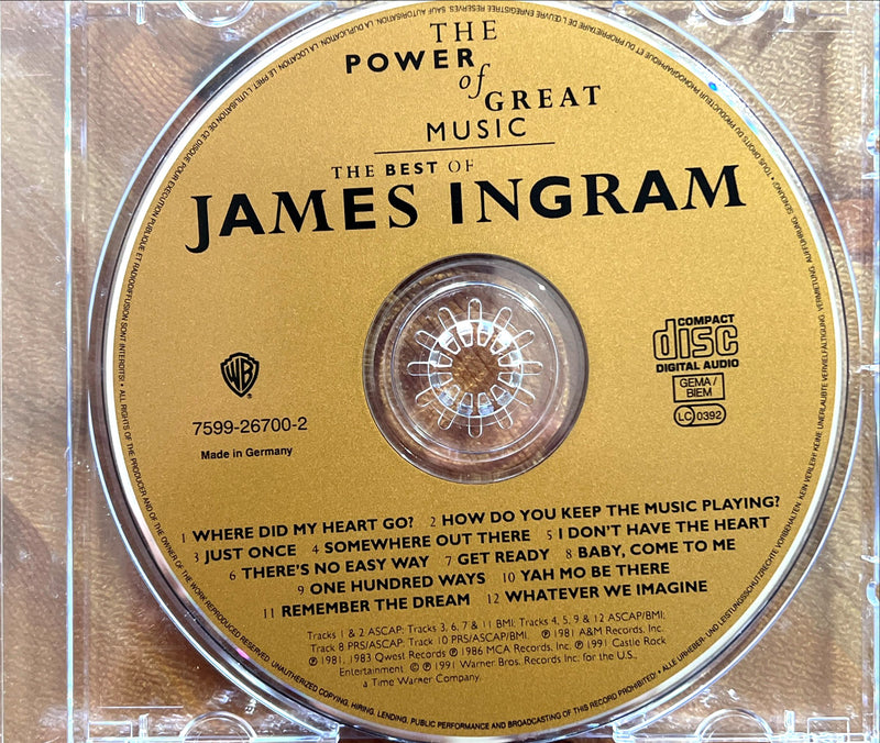 James Ingram CD Greatest Hits (The Power Of Great Music) (NM/NM)