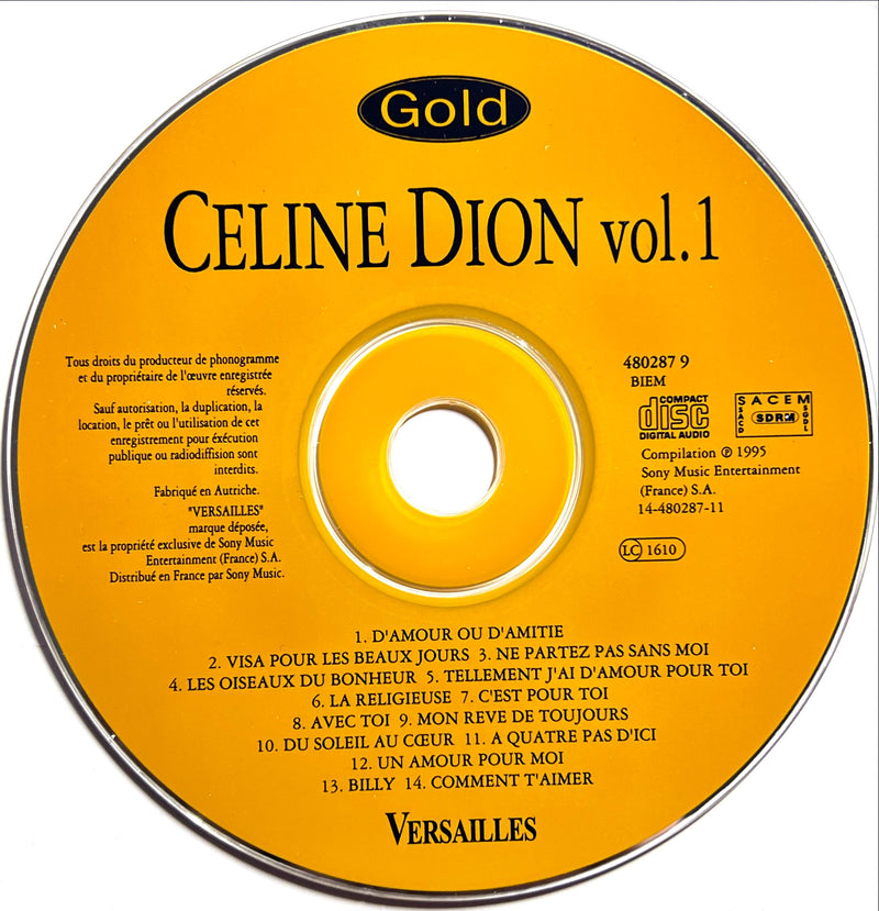 Celine Dion CD Celine Dion Vol. 1 (NM/NM)
