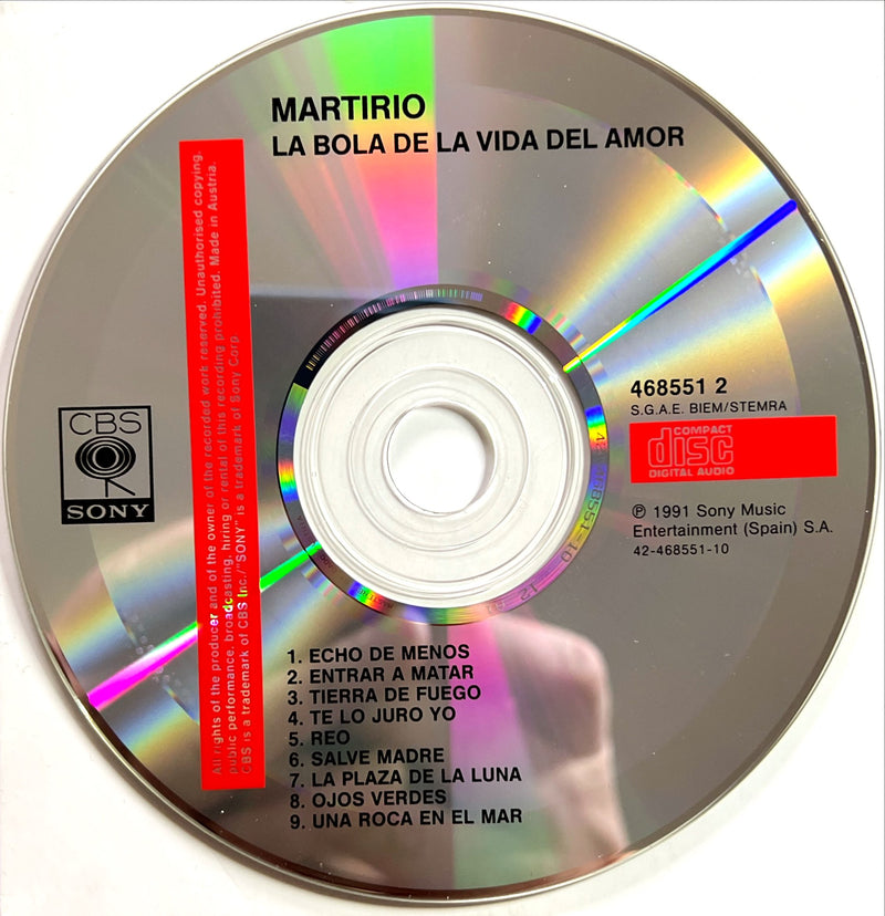 Martirio CD La Bola De La Vida Del Amor (NM/VG+)