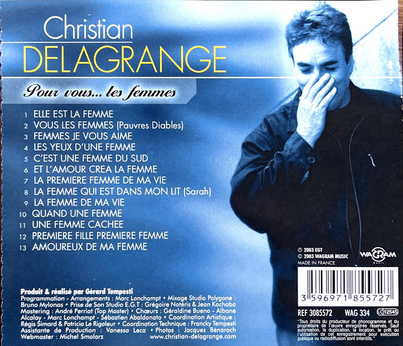 Christian Delagrange CD Pour Vous... Les Femmes (NM/VG+)