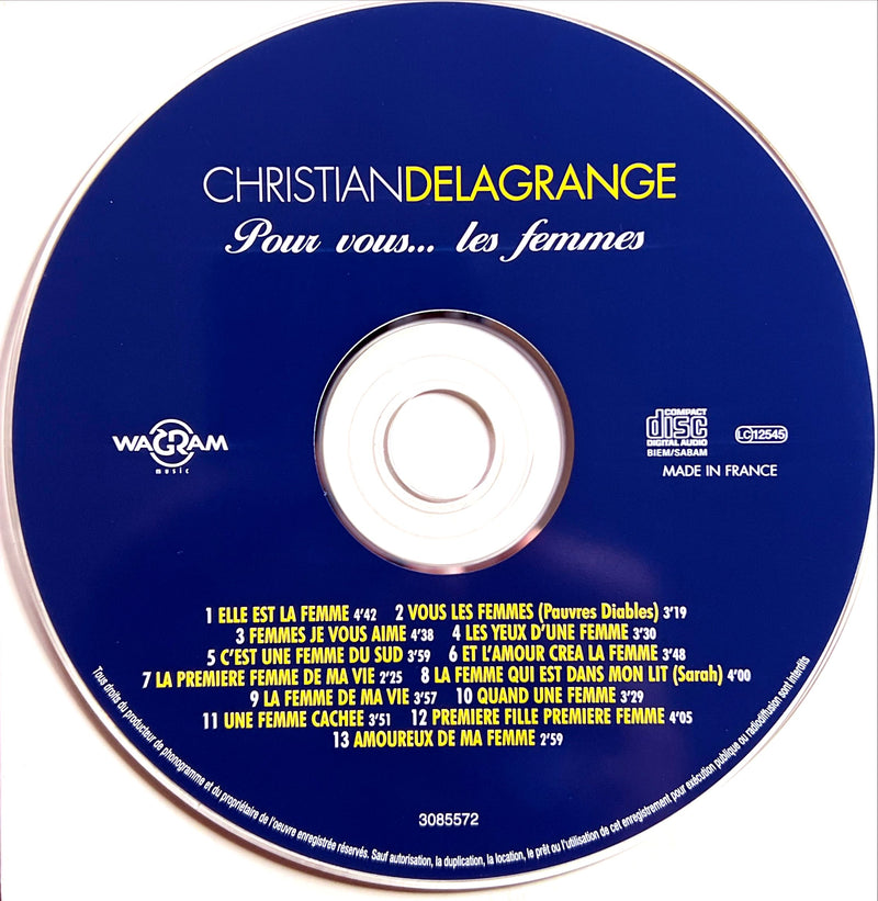 Christian Delagrange CD Pour Vous... Les Femmes (NM/VG+)