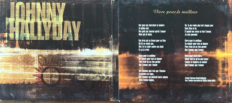 Johnny Hallyday CD Single Vivre pour le meilleur (VG+/VG)