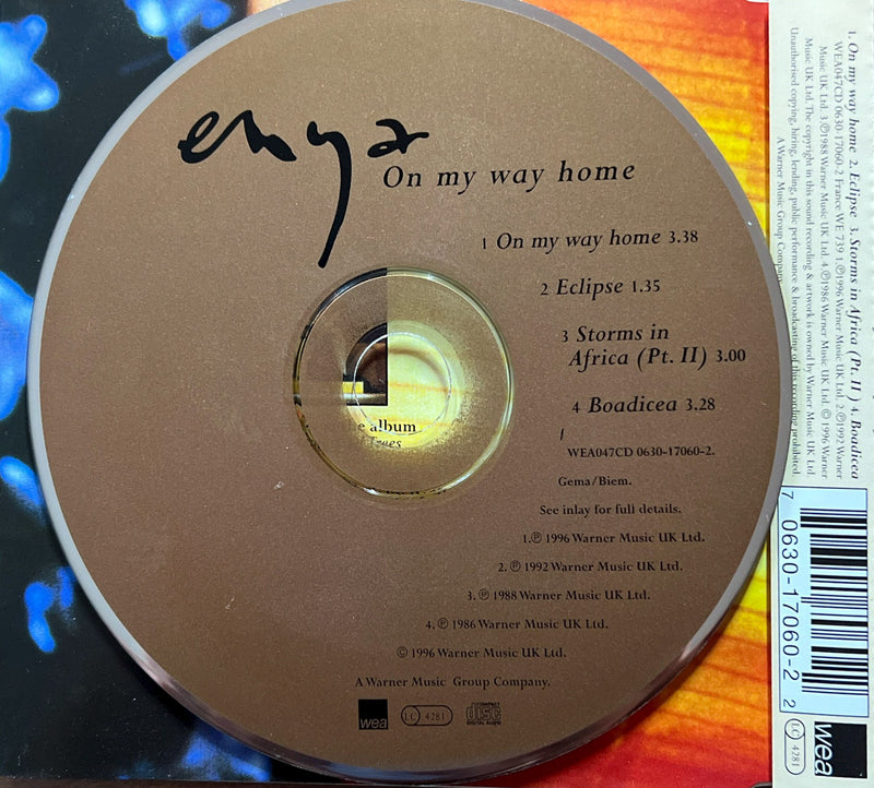 Enya CD Maxi On My Way Home 1996 (NM/M)