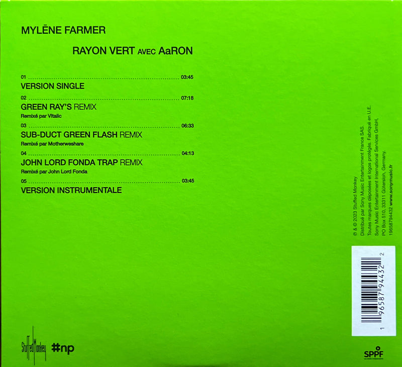 Mylène Farmer Maxi CD Rayon Vert avec AaRON (M/M)