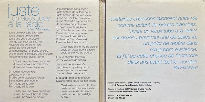 Stan Cuesta CD maxi Juste un vieux tube à la radio - Promo (NM/VG)