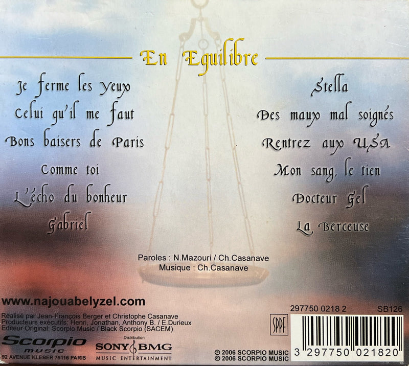 Najoua Belyzel - CD - Entre Deux Mondes (NM/VG+)