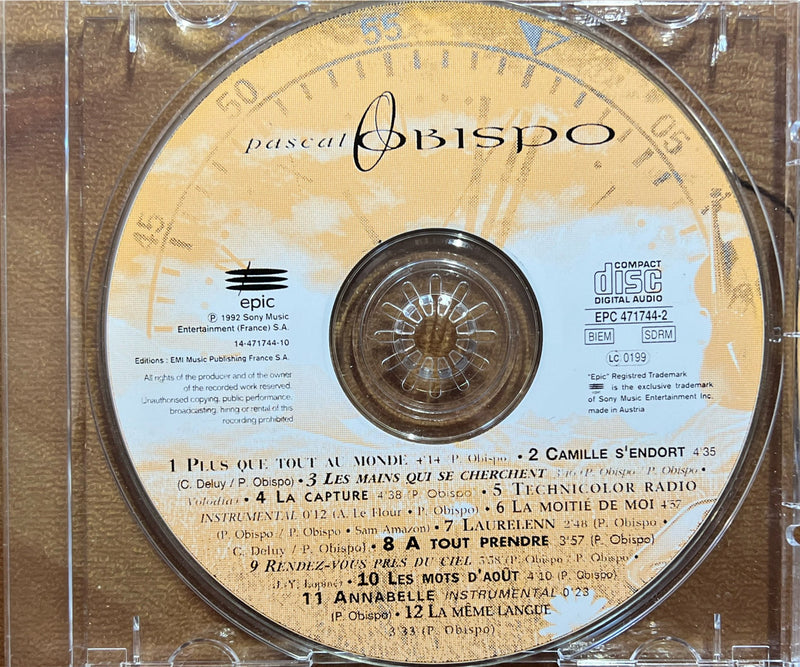 Pascal Obispo - CD - Plus Que Tout Au Monde (NM/M)