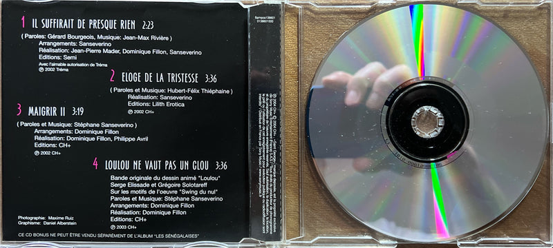 Sanseverino - CD Bonus "Les Sénégalaises" (Maxi CD) (NM/M)