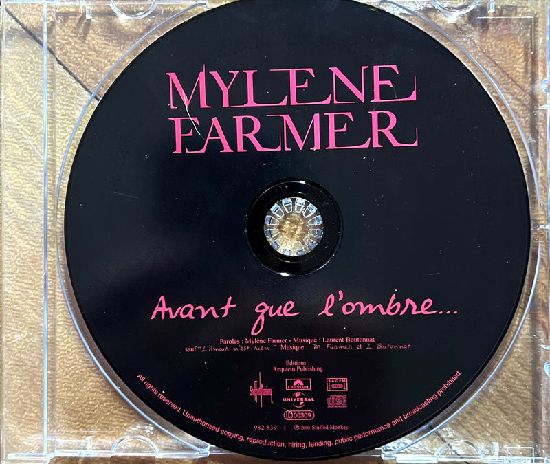 Mylène Farmer CD Avant Que L'Ombre... - CD Noir (VG+/VG+)