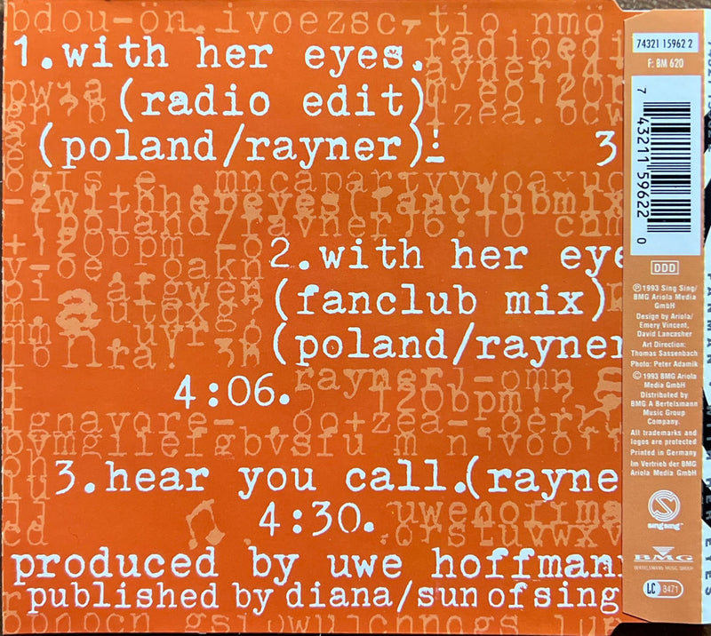Fanman - Maxi CD - With Her Eyes (NM/NM)