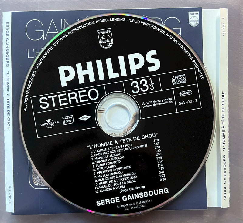 Serge Gainsbourg - CD - L'Homme À Tête De Chou (VG+/M)