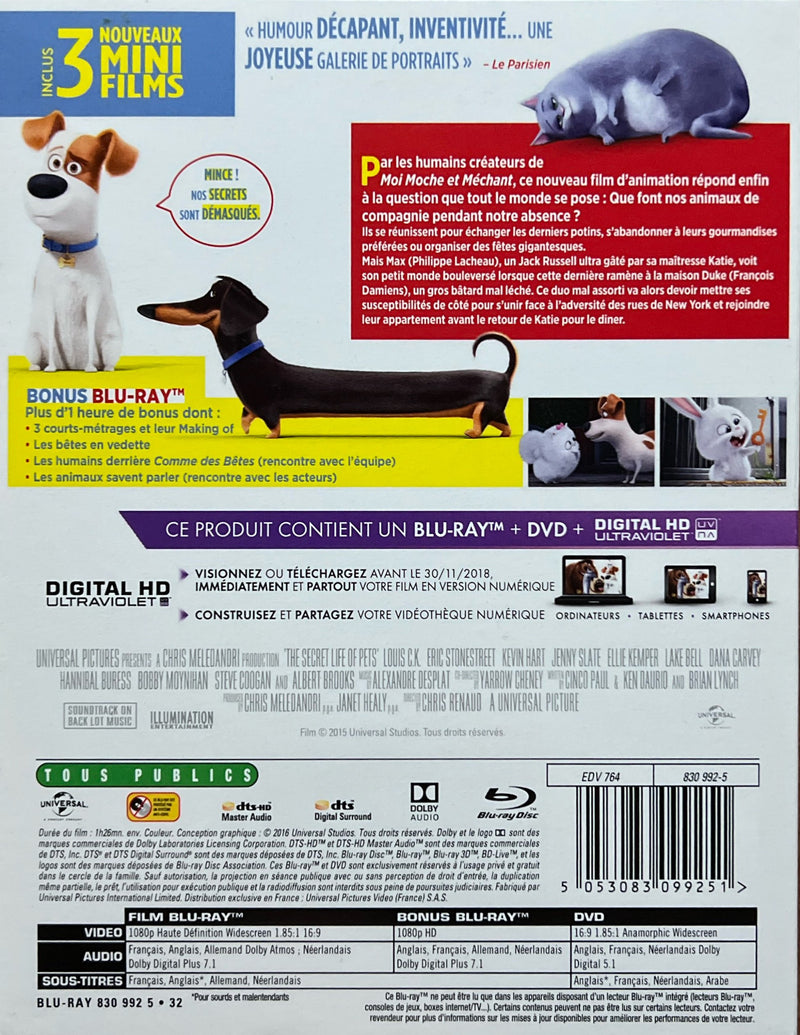 Comme des Bêtes - Blu-ray + DVD + Digital HD - Film d’animation (M/M)