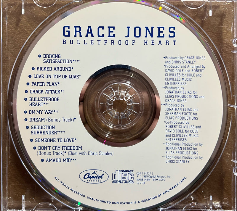 Grace Jones - CD - Bulletproof Heart (NM/VG+)