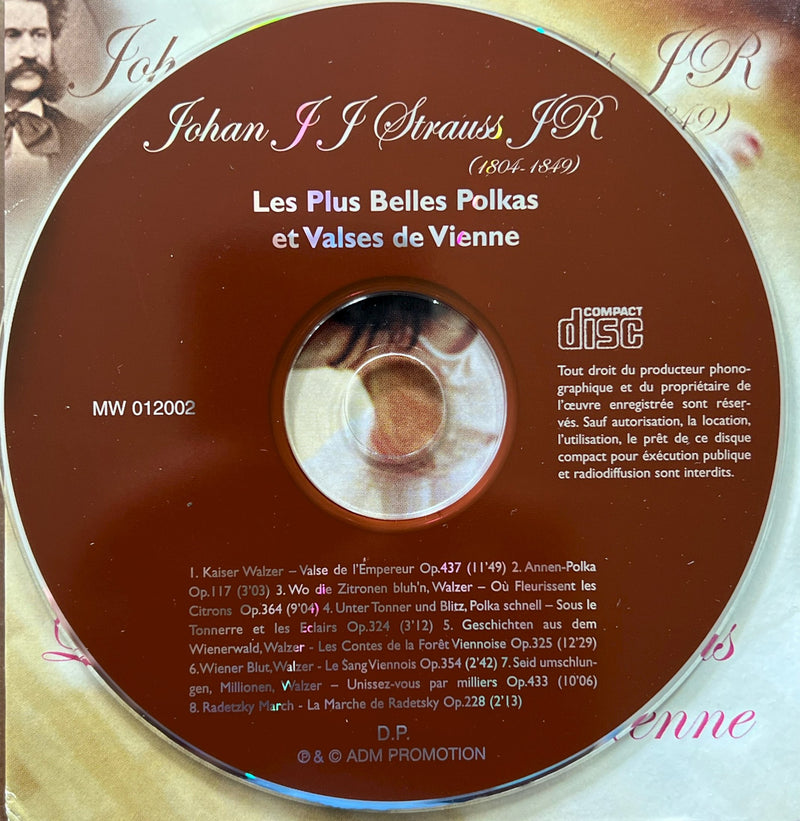 Johann Strauss Jr - CD - Les Plus Belles Polkas Et Valses De Vienne (NM/VG+)