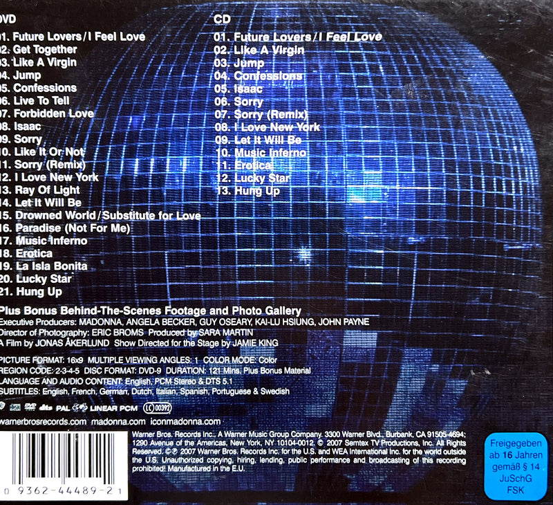 a cd cover with a disco ball on it